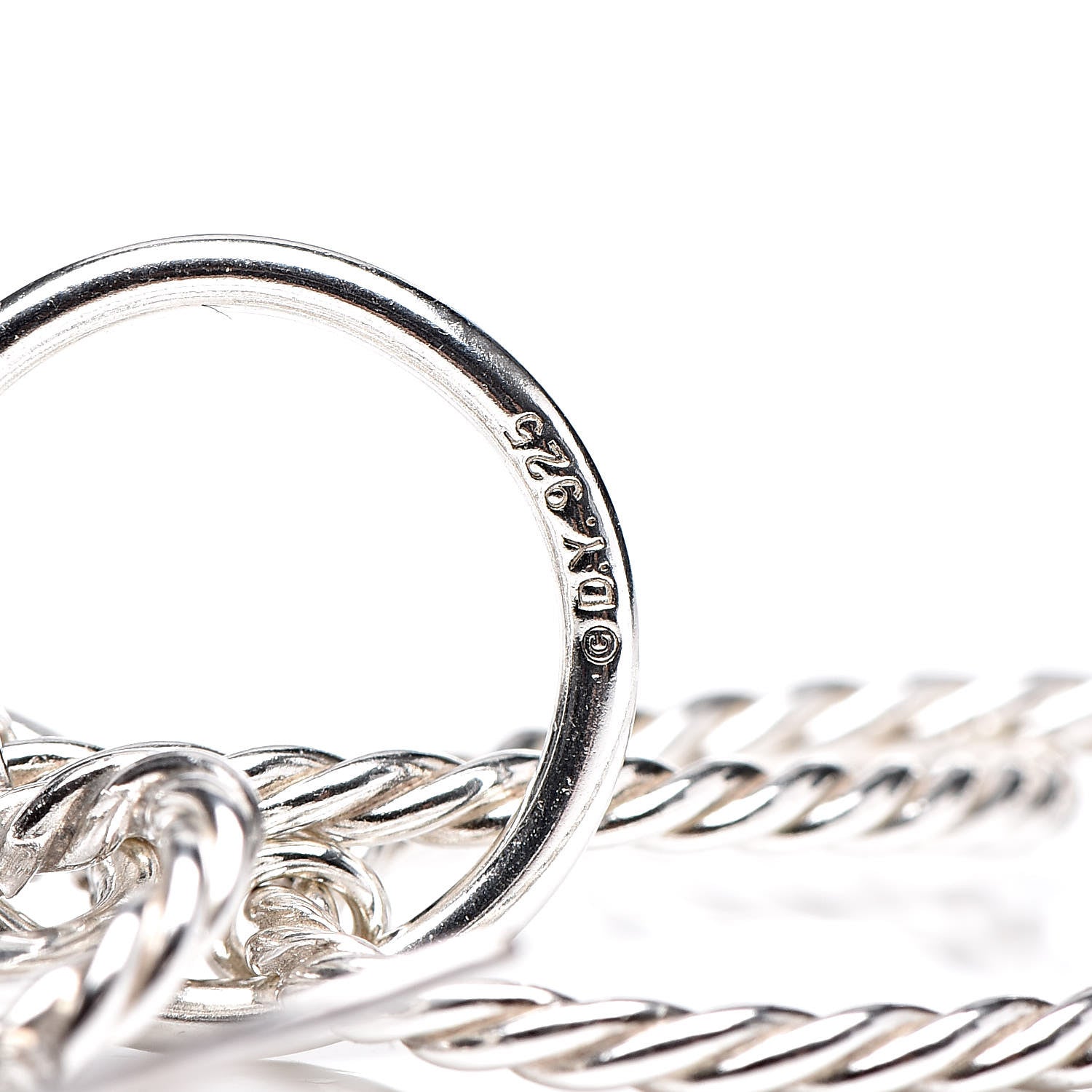 David Yurman Sterling Silver Diamond Mobile Drop Earrings 4 of 4