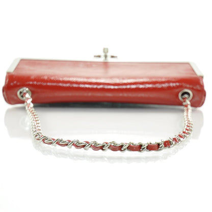 Chanel Patent Frame Flap Bag Red 5 of 9