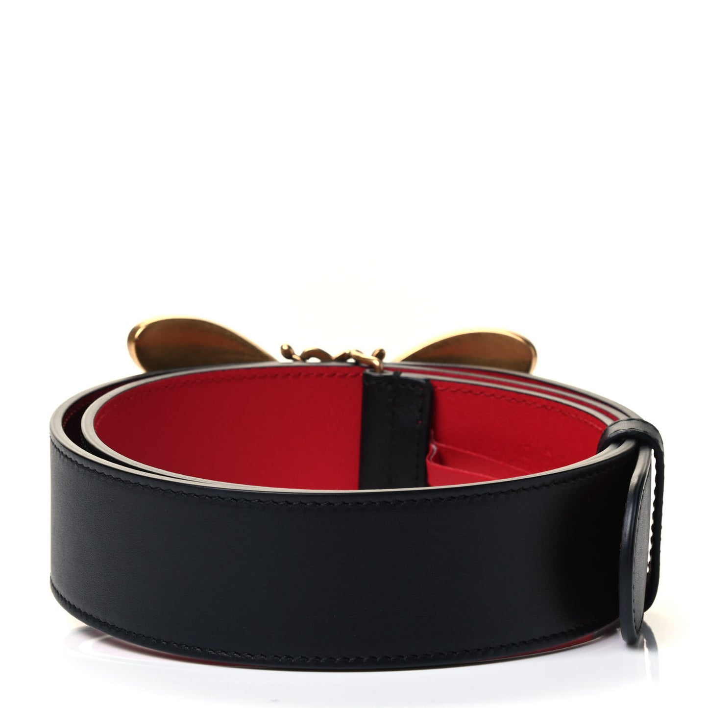 Calfskin Queen Margaret Bee Belt 85 34 Black