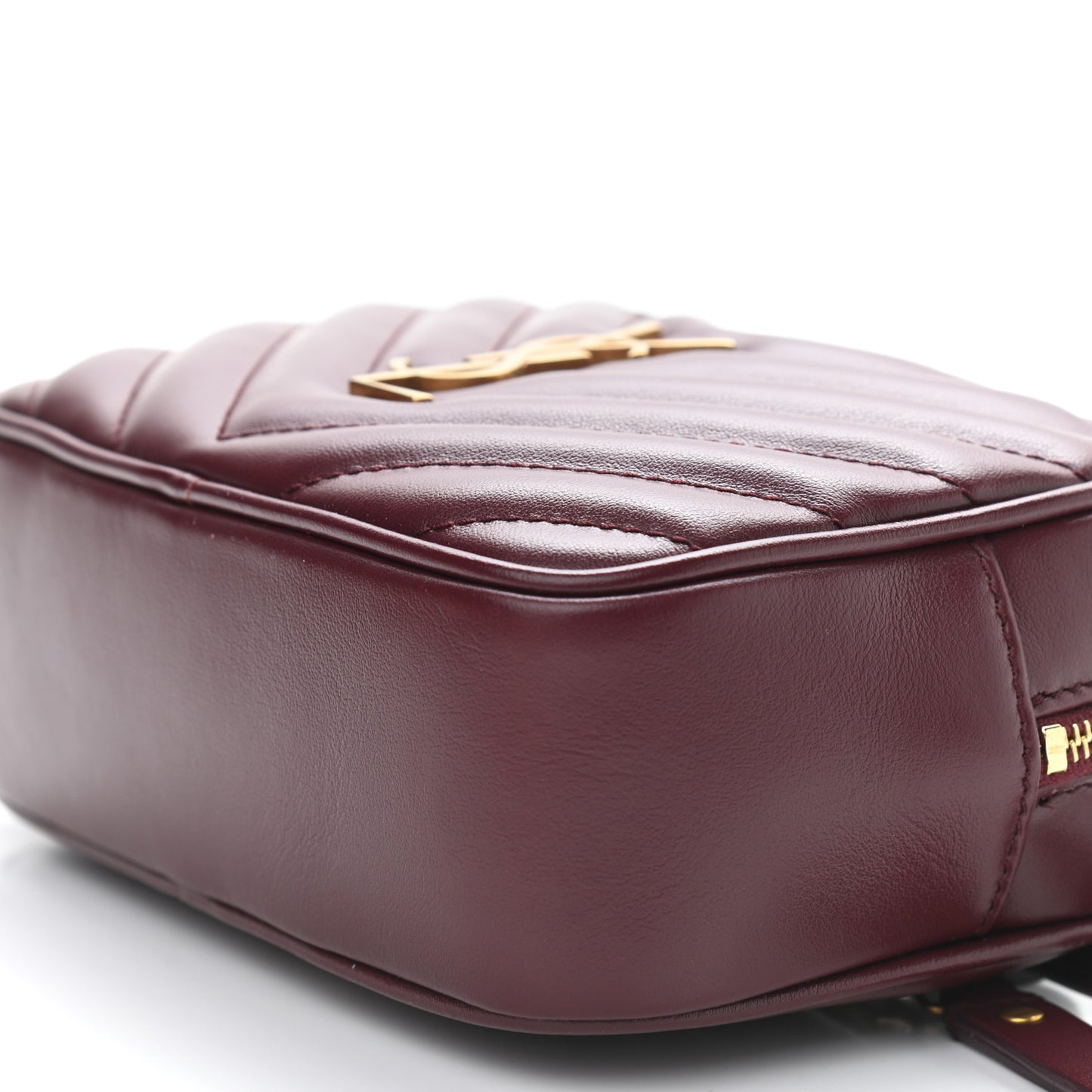 Calfskin Matelasse Monogram Lou Belt Bag Dark Legion Red