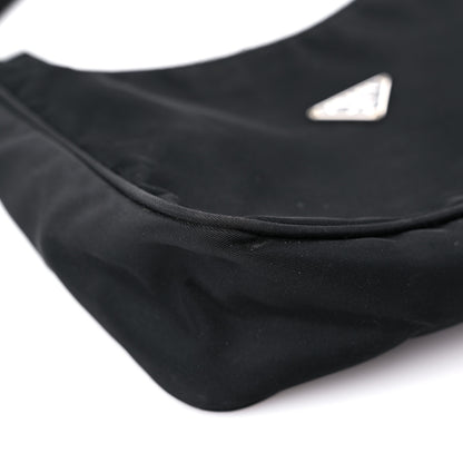 Prada Tessuto Nylon Shoulder Bag Black 7 of 15