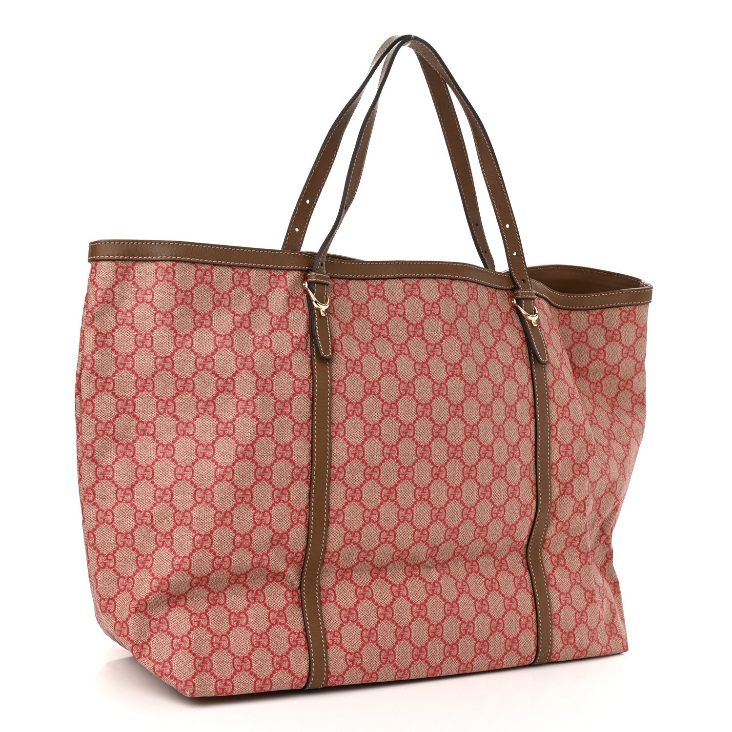 Gucci GG Supreme Monogram Large Nice Tote Red 3 of 10