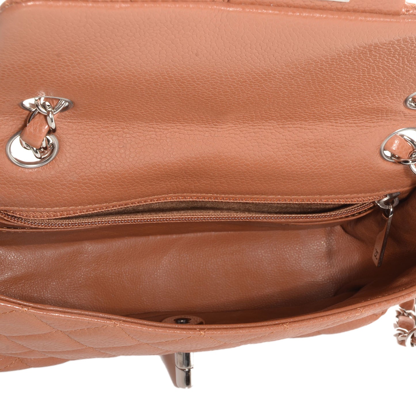 Caviar Quilted Mini Flap Dark Beige
