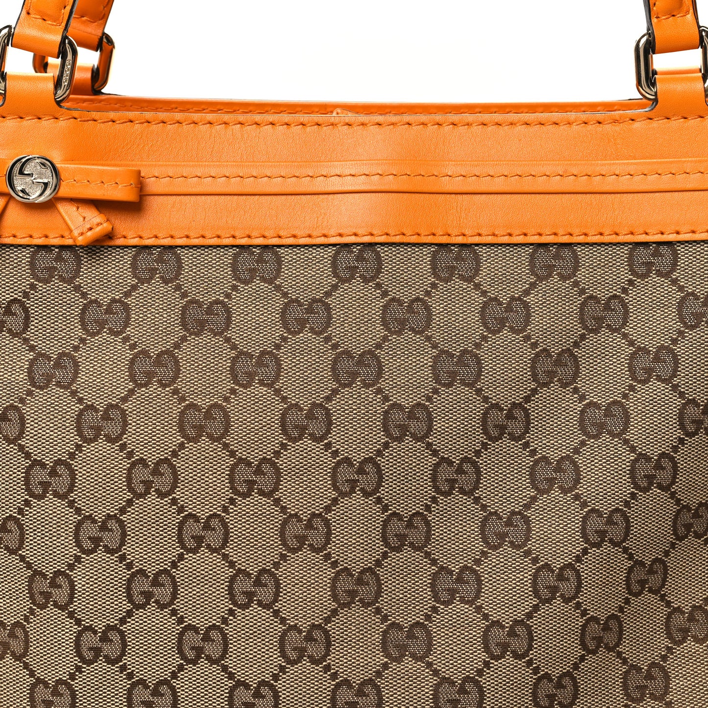 Monogram Web Medium Mayfair Tote Orange