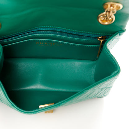 Chanel Aged Calfskin Quilted 2.55 Reissue Mini Flap Green 5 of 11