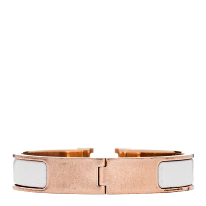 Hermes Enamel Narrow Clic Clac H Bracelet PM White 3 of 4