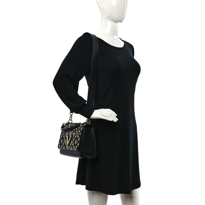 Louis Vuitton Calfskin Since 1854 Embroidered Twist MM Black 2 of 10