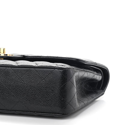 Chanel Caviar Quilted Medium Double Flap Black 10 of 12