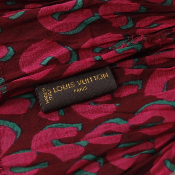 Louis Vuitton Cotton Sprouse Leopard Pareo Rouge Fauviste 5 of 7