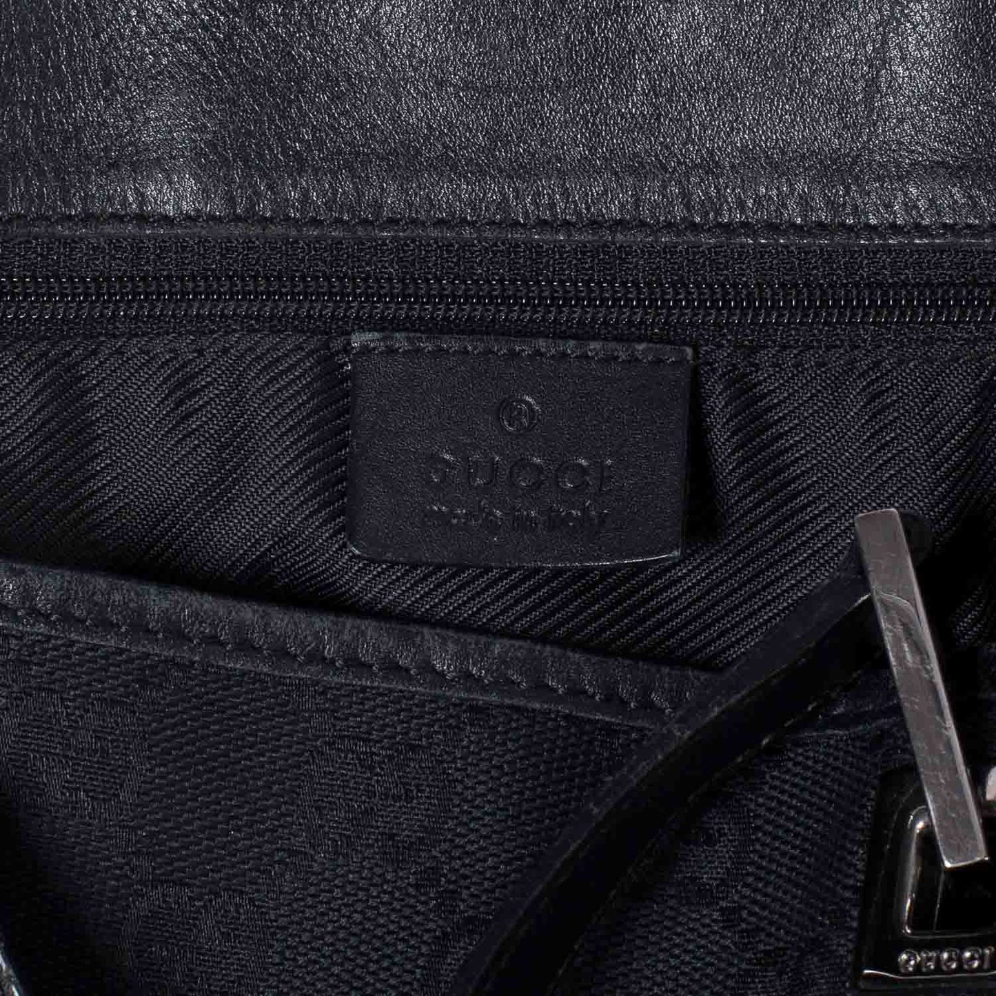 Monogram Large Bucket Tote Black