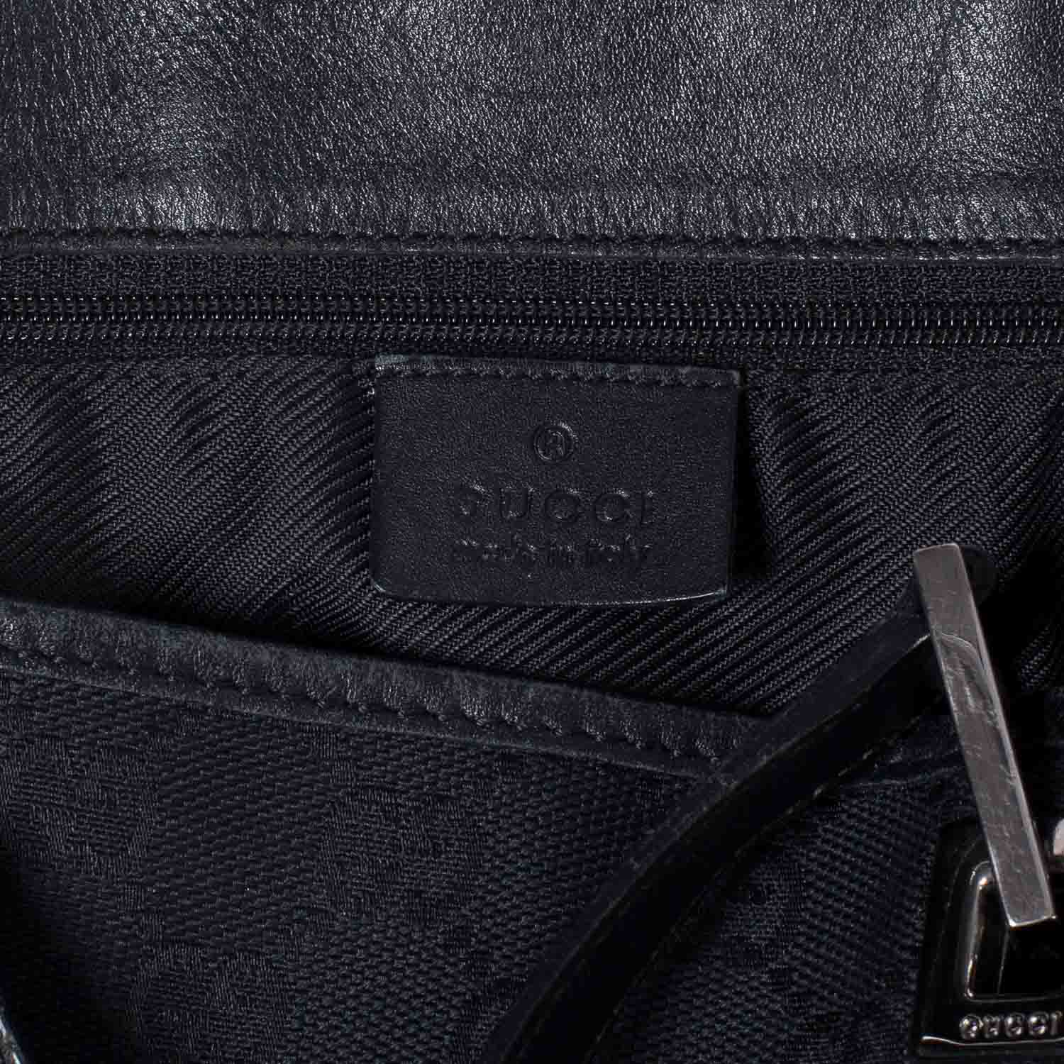 Gucci Monogram Large Bucket Tote Black 8 of 11