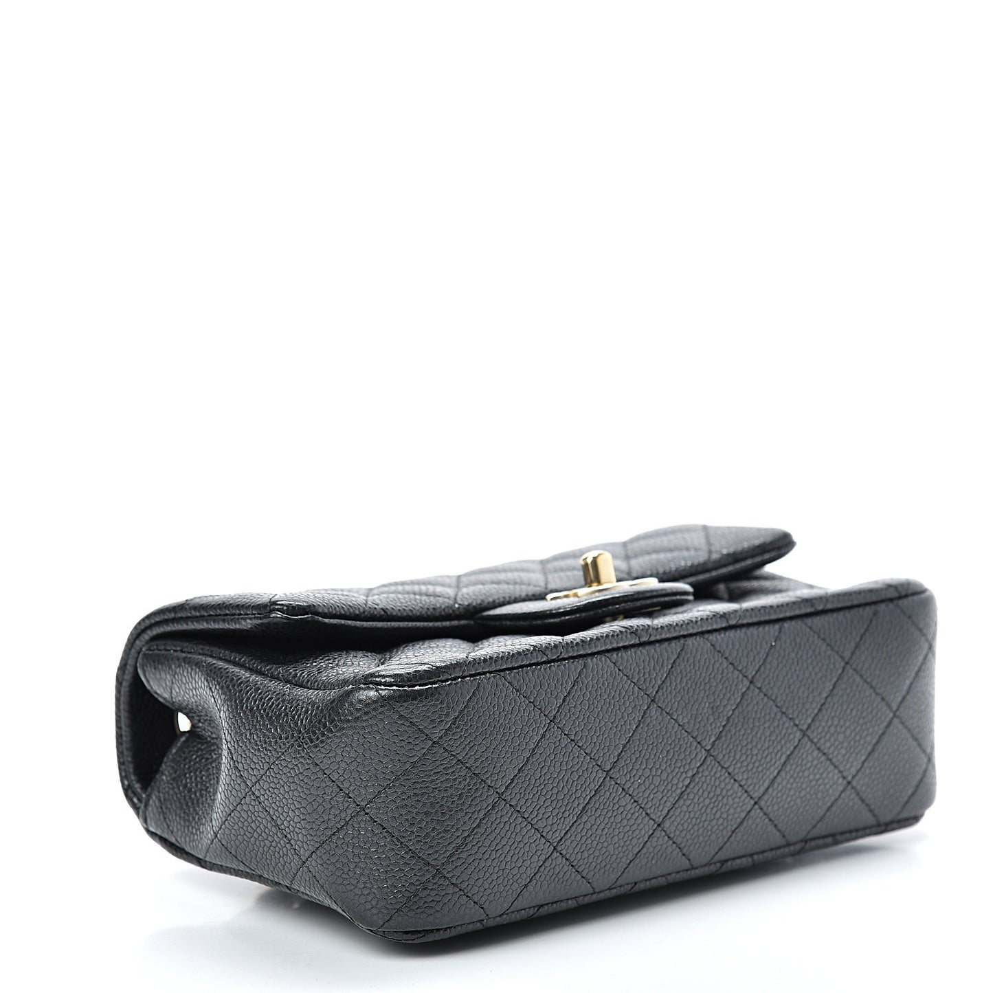 Caviar Quilted Mini Rectangular Flap Black