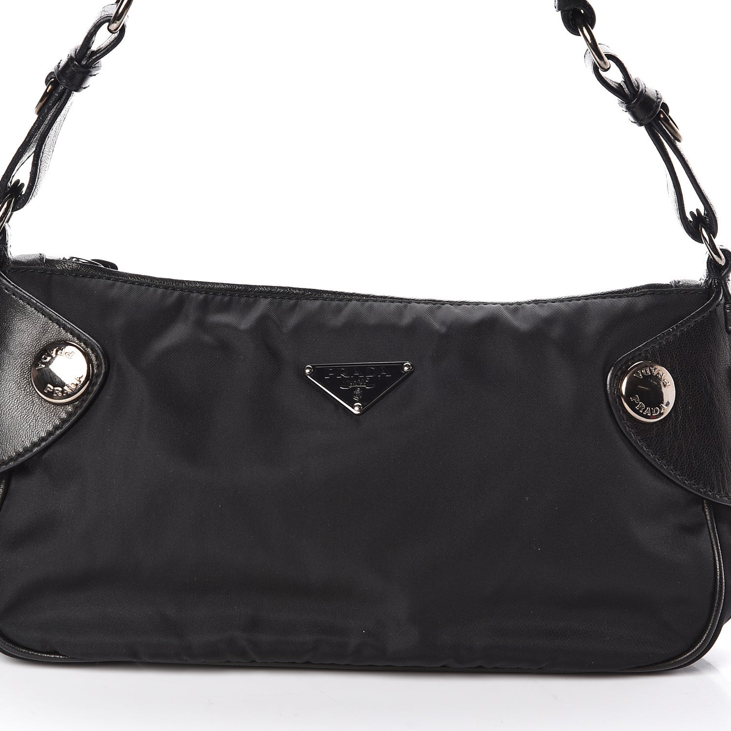 Tessuto Nylon Nappa Shoulder Bag Black