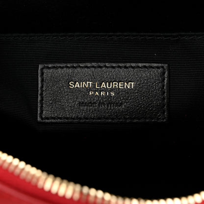 Saint Laurent Calfskin Matelasse Monogram Lou Camera Bag Opyum Red 6 of 14