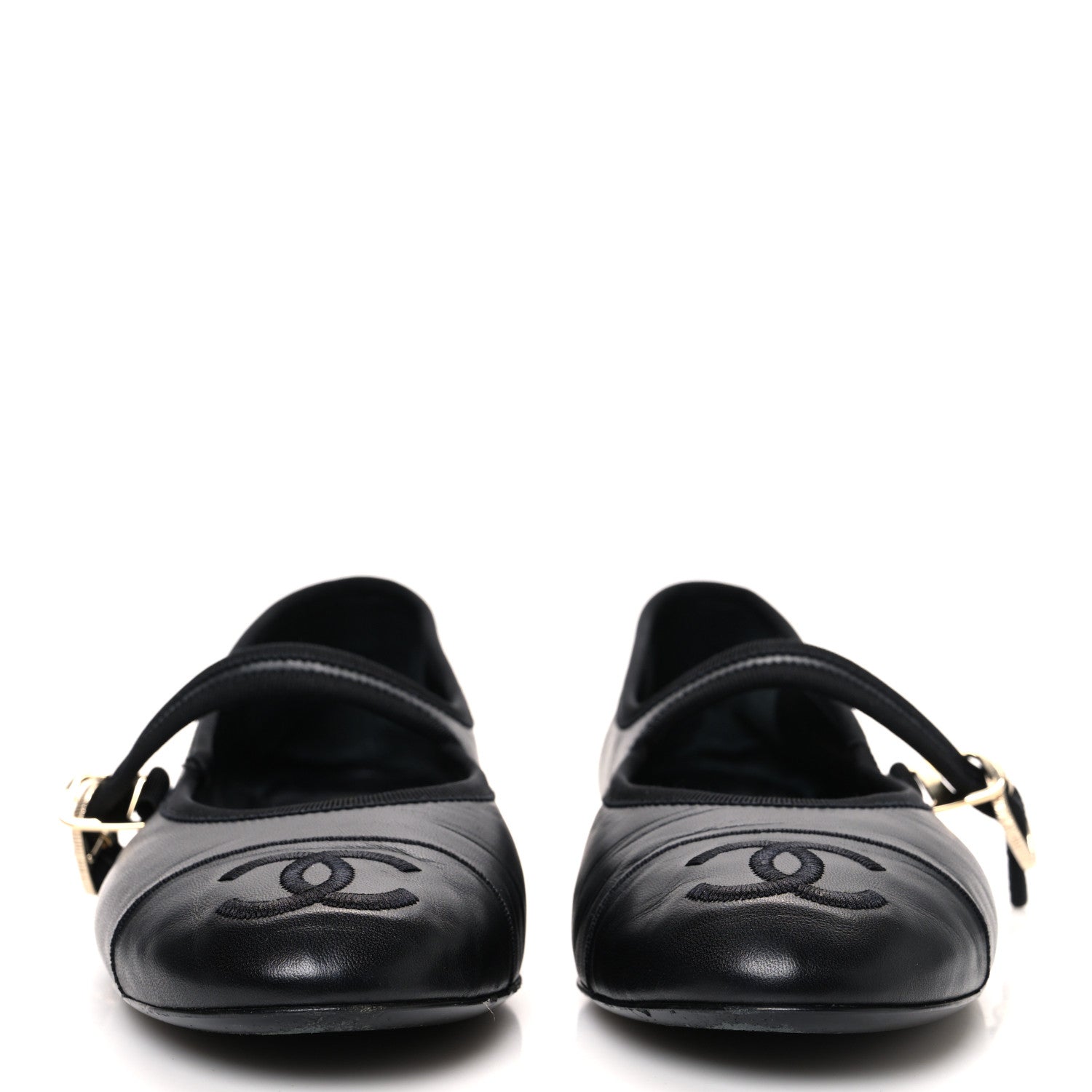 Chanel Lambskin Mary Jane Flats 40 Black 3 of 10