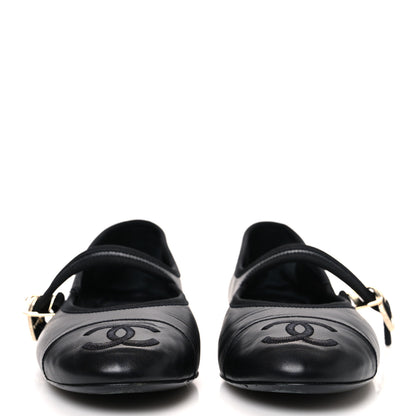 Chanel Lambskin Mary Jane Flats 40 Black 3 of 10