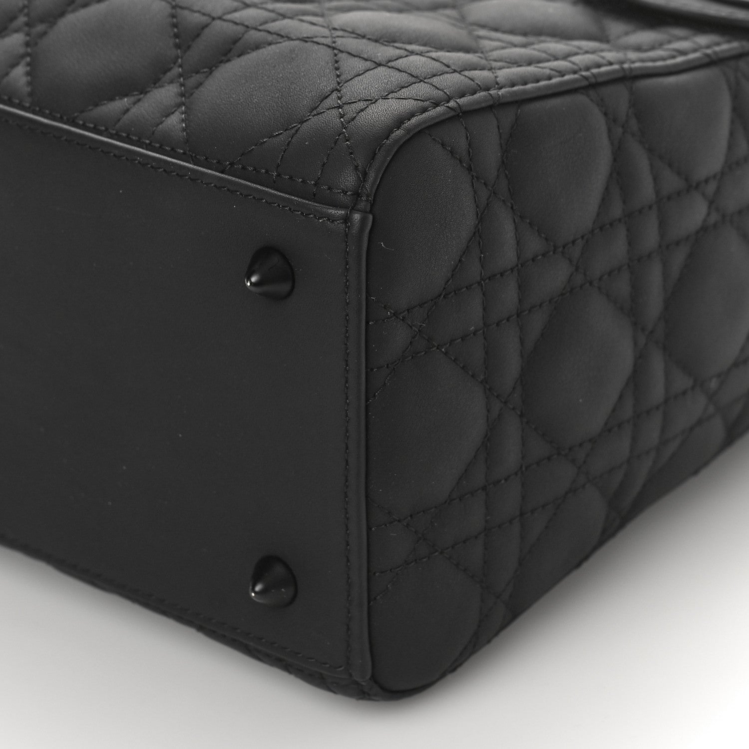Christian Dior Ultra Matte Calfskin Cannage Medium Lady Dior Black 8 of 8