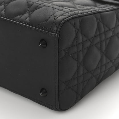 Christian Dior Ultra Matte Calfskin Cannage Medium Lady Dior Black 8 of 8