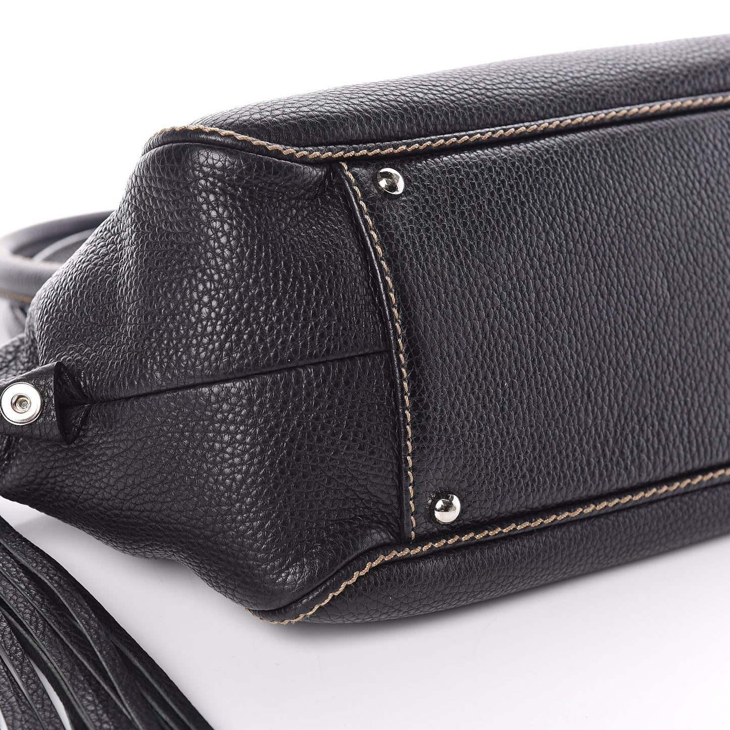 Calfskin Tassel Bowler Black