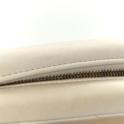 Chanel Shiny Lambskin Chevron Stitched Small Coco Camera Case White 10 of 10
