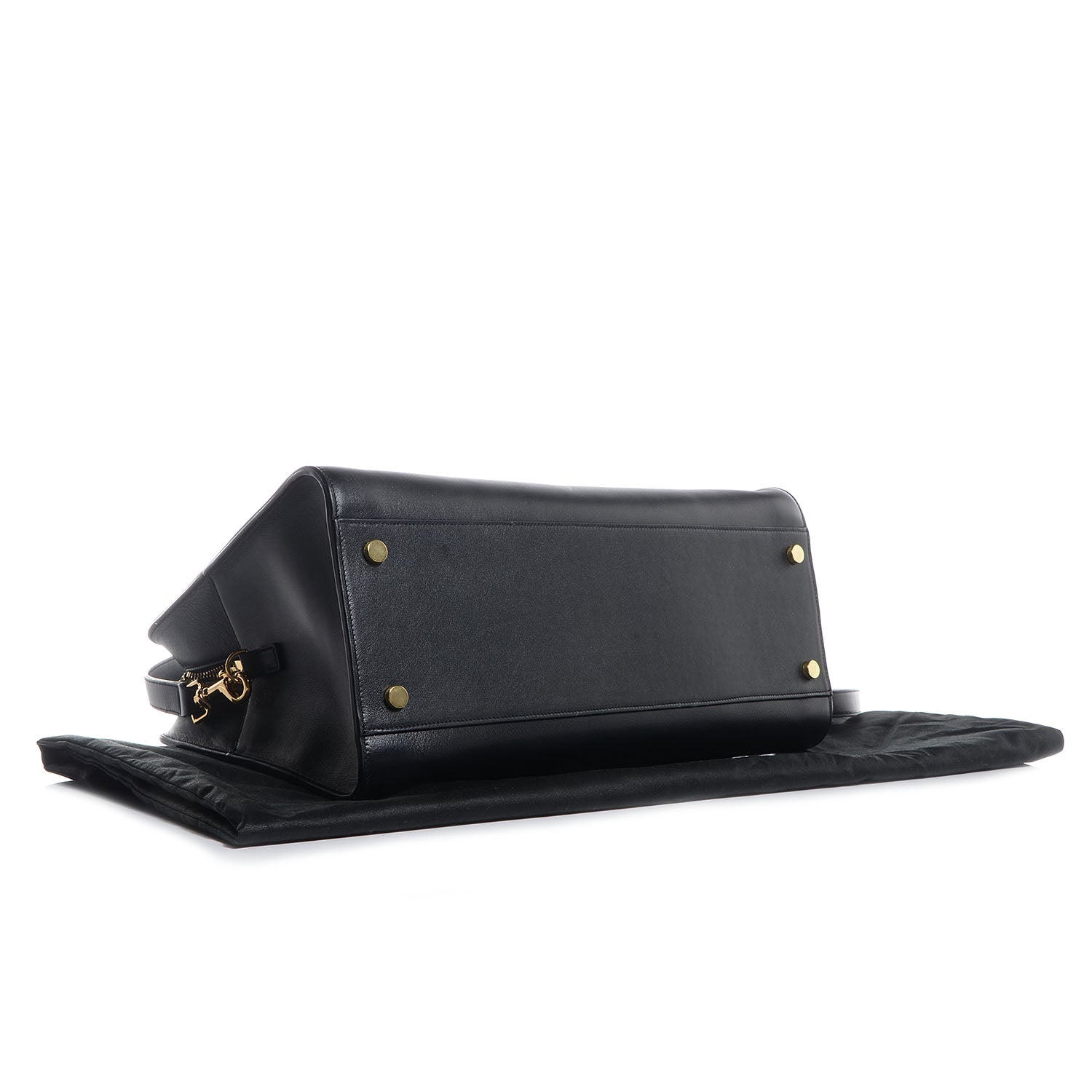 Saint Laurent Smooth Calfskin Medium Monogram Cabas Black 4 of 10