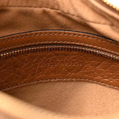 Gucci Ostrich Web Large Attache Shoulder Bag Brown 7 of 10