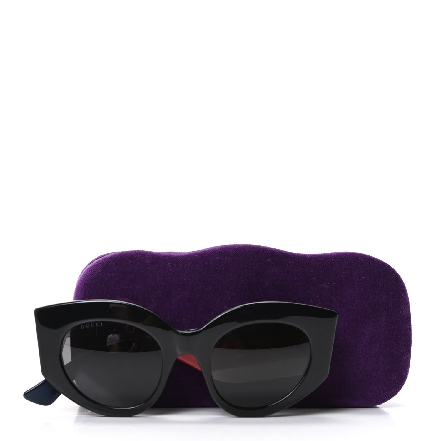 Gucci Acetate Oversized Rectangle Frame Web Sunglasses GG 0275/S Black 8 of 8