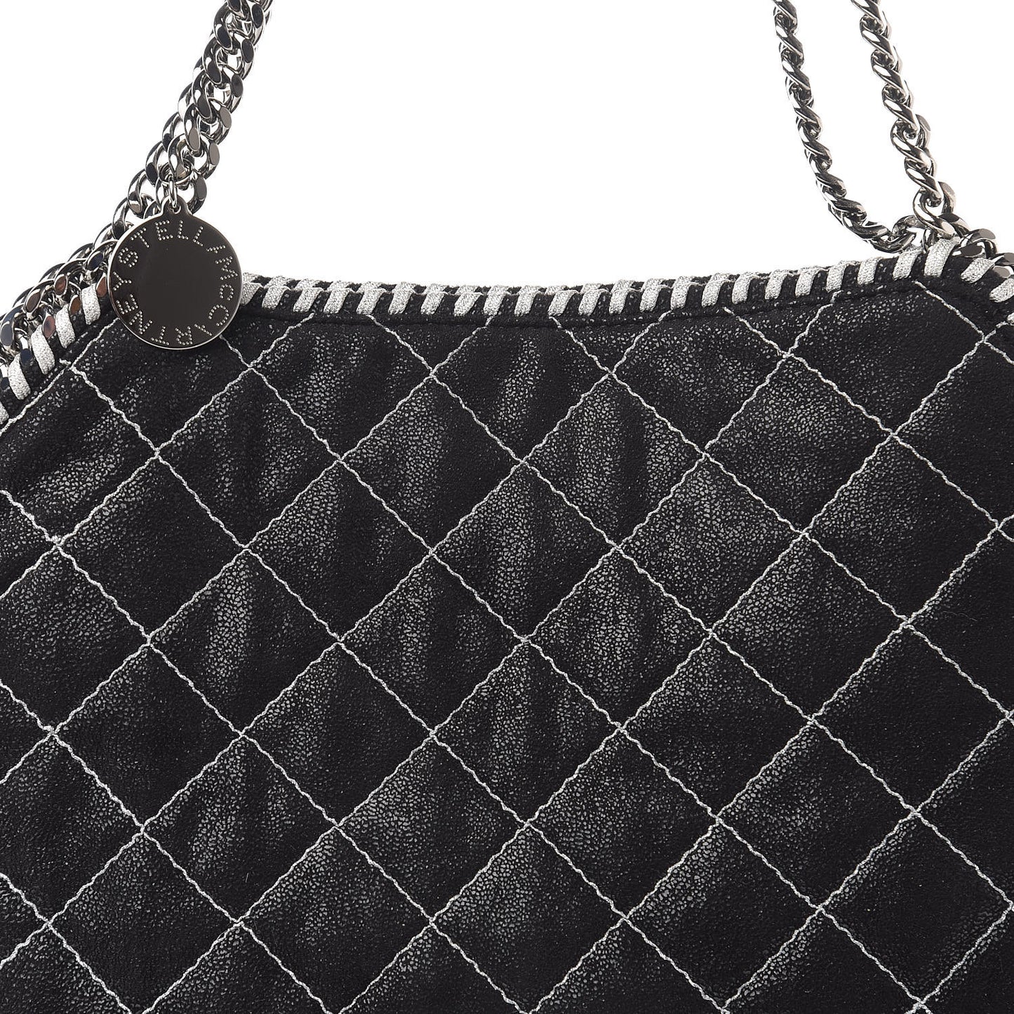 Shaggy Deer Quilted Small Falabella Black