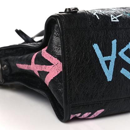 Balenciaga Agneau Graffiti All Over Classic Hardware City Black Multicolor 8 of 9