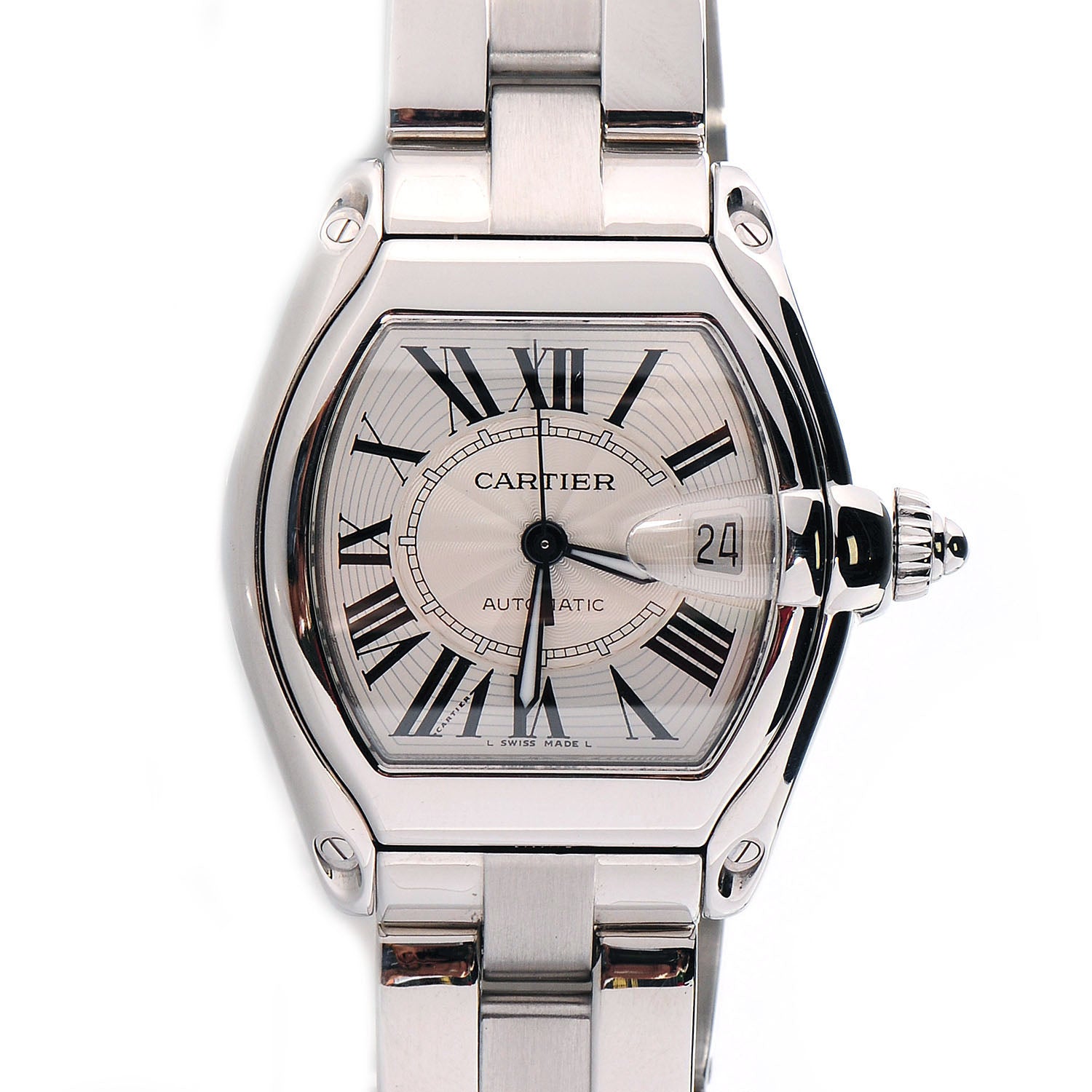 Cartier Stainless Steel 37mm Roadster Automatic Watch 1 of 7