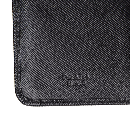 Prada Saffiano Metal Compact Wallet Black 6 of 8