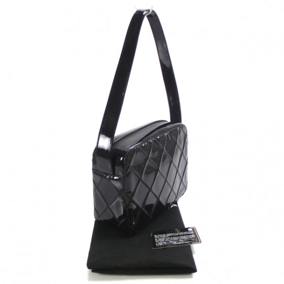 Patent Leather Shoulder Bag Black