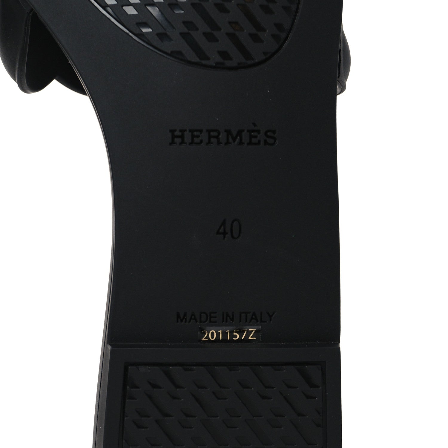 Hermes Rubber Aloha Sandals 40 Black 6 of 8