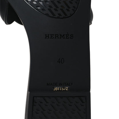 Hermes Rubber Aloha Sandals 40 Black 6 of 8