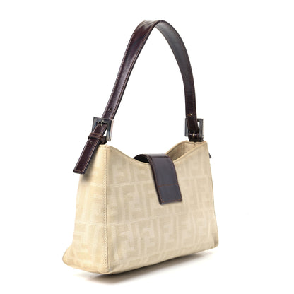 Fendi Zucca Shoulder Bag Beige 2 of 4