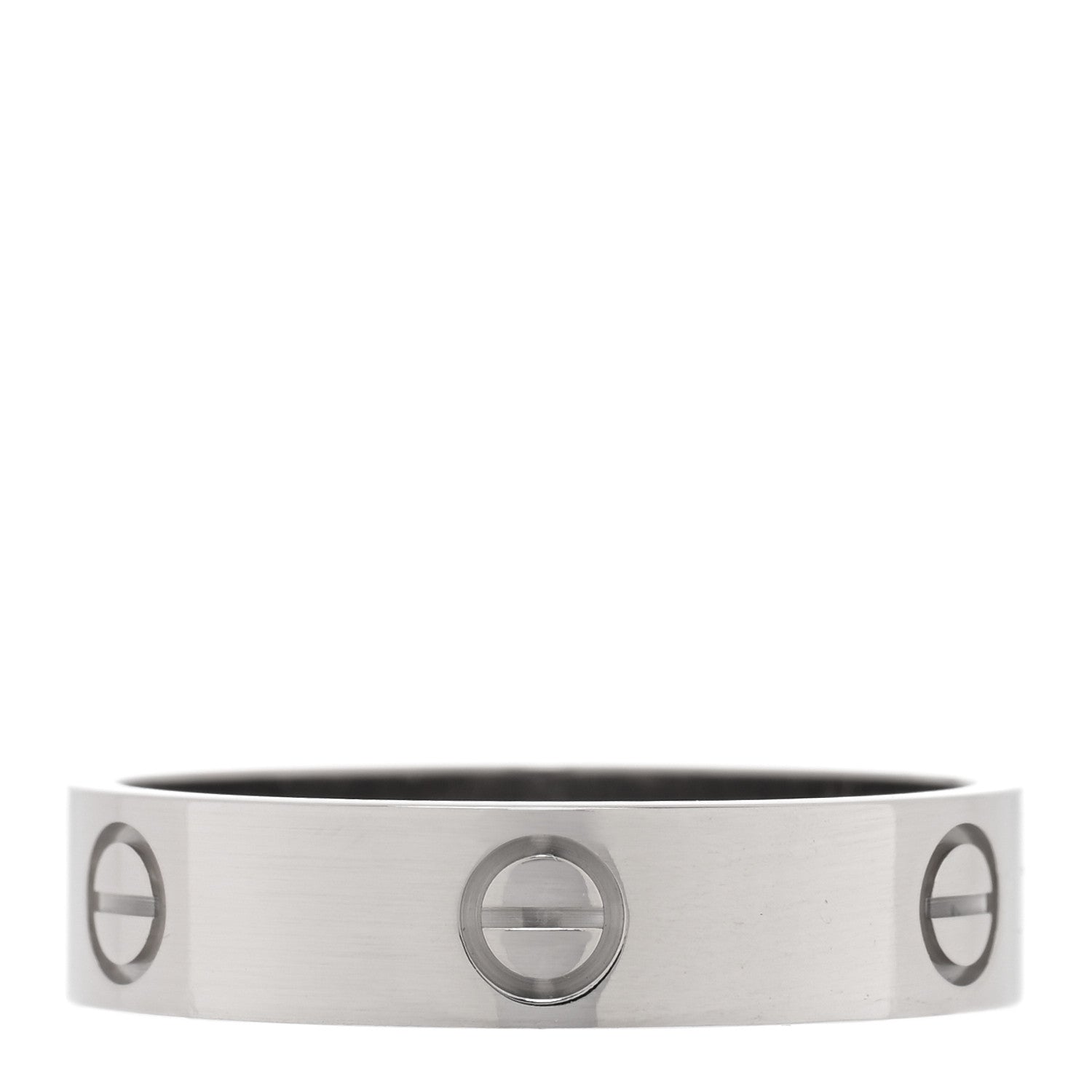 Cartier 18K White Gold 5.5mm LOVE Ring 66 11.5 1 of 5