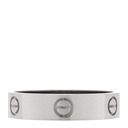 Cartier 18K White Gold 5.5mm LOVE Ring 66 11.5 1 of 5