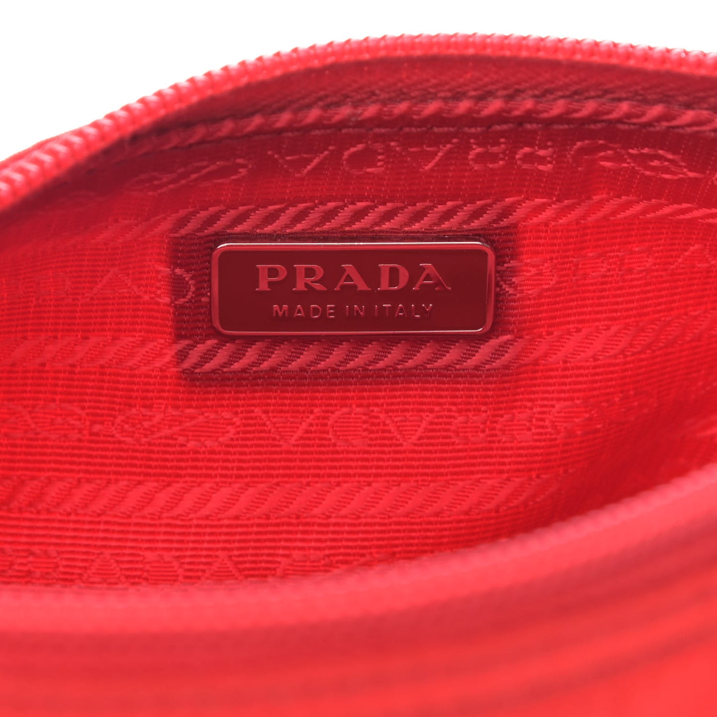 Tessuto Nylon Pochette Bag Rosso