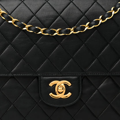 Chanel Lambskin Quilted Medium Double Flap Black 9 of 14