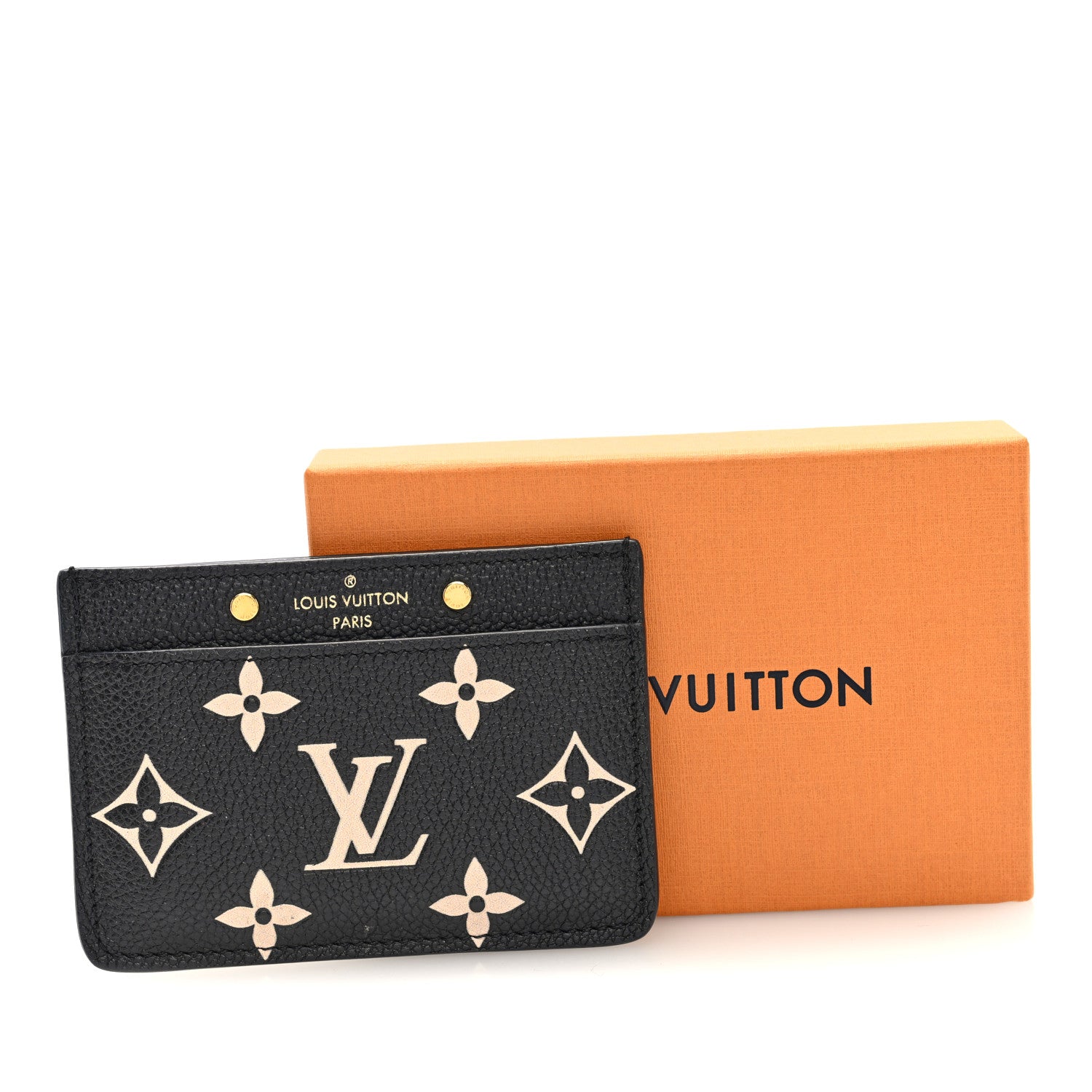 Louis Vuitton Empreinte Card Holder Black Beige 6 of 6