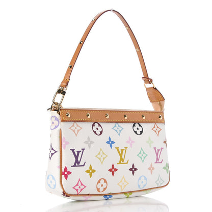 Louis Vuitton Monogram Multicolor Pochette Accessories White 3 of 7