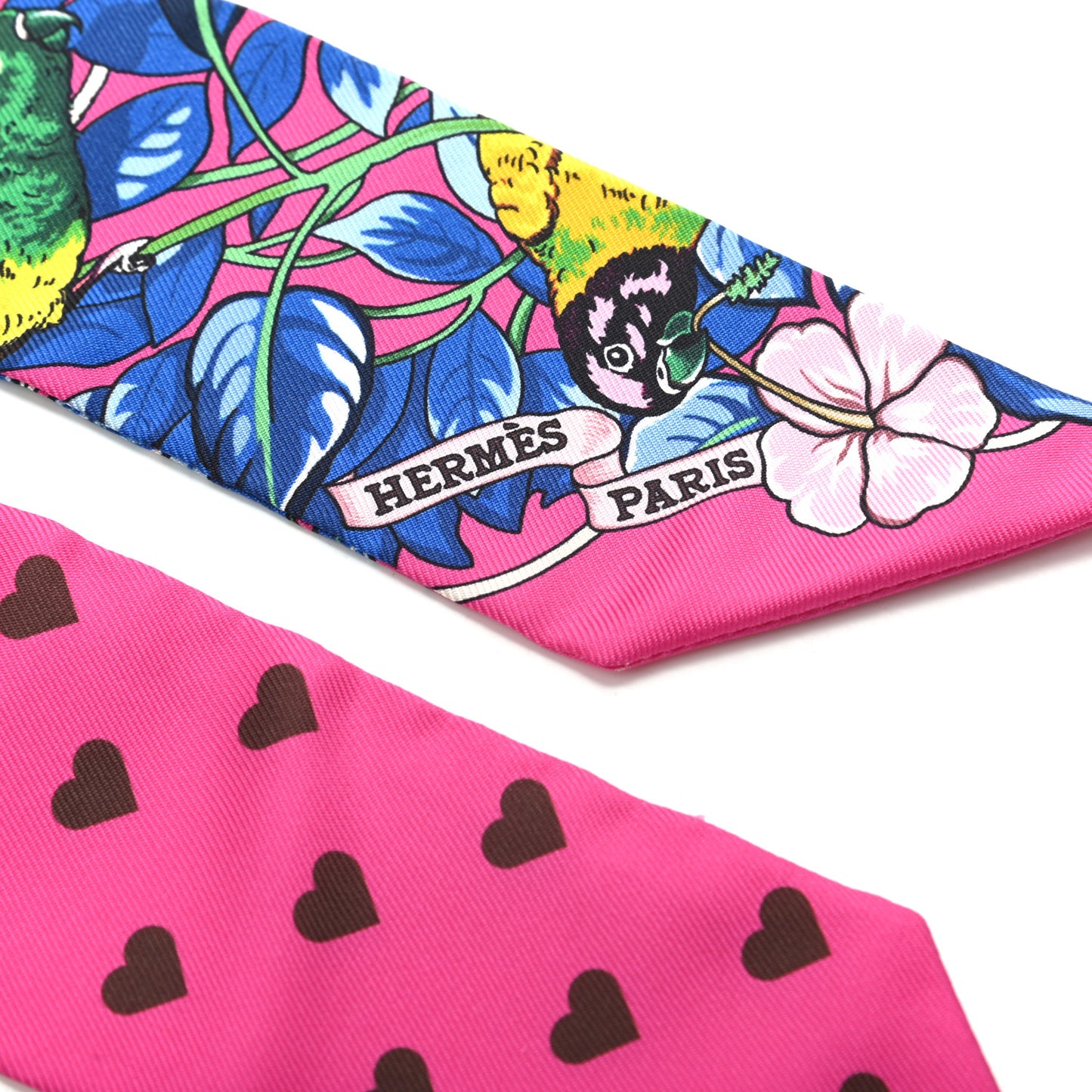 Silk Jungle Love Love Twilly Rose Vif Bleu Roy