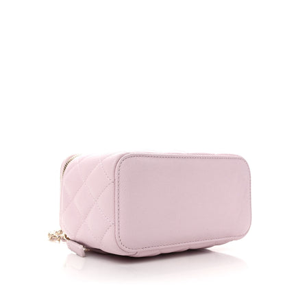 Chanel Caviar Quilted Small Vanity Case With Chain Pink 4 of 10