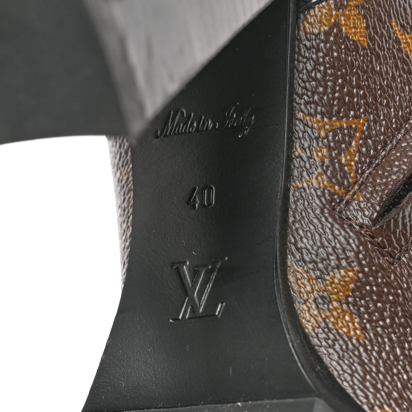 Patent Calfskin Monogram Star Trail Ankle Boots 40 Black