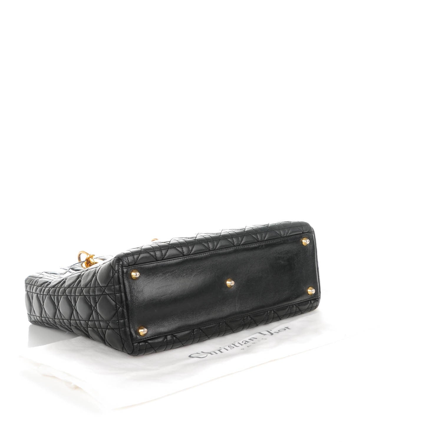 Christian Dior Lambskin Cannage Large Lady Dior Black 4 of 9