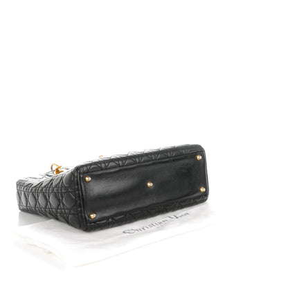 Christian Dior Lambskin Cannage Large Lady Dior Black 4 of 9