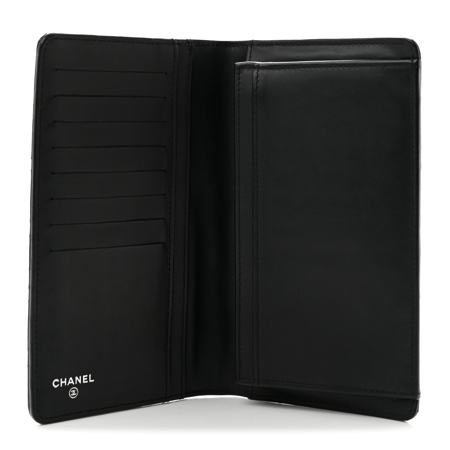 Chanel Patent Quilted Brilliant Yen Wallet Black 5 of 9