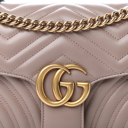 Gucci Calfskin Matelasse Small GG Marmont Shoulder Bag Porcelain Rose 10 of 10
