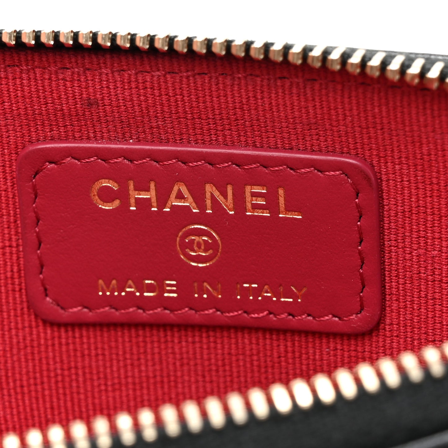 Lambskin Quilted Chanel 19 Zip Card Holder Wallet Black