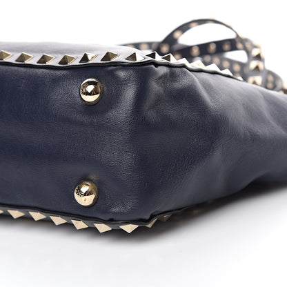 Valentino Garavani Vitello Mini Rockstud Tote Marine 12 of 14